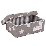 Minene Small Foldable Fabric Storage Box L32xW21xH12cmLinen Cosmetic Stationery Organiser with Flowe