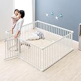 タンスのゲン ベビーサークル 木製 ジョイント式 高さ56cm 幅163cm 8枚セット グレー 30600001 14(73452)