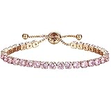 女性のためのファッションラウンドキュービックジルコニアテニスブレスレット調節可能なゴールドシルバーカラークリスタルブレスレット/バングルウェ