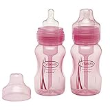 Dr Brown's 8 Ounce Wide Bottles Pink, 2pack by Dr. Brown's [並行輸入品]