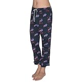 NFL Buffalo Bills レディーズ Womens パジャマのズボンを収穫 Cropped Pajama Pants - ダーク ブルー & 赤 Dark Blue & Red (サイズ S