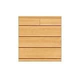 アルファタカバ ママも喜ぶ奥行30cm狭い場所で活躍 薄型チェストシリーズ 奥行30薄型チェスト75cm幅4段ナチュラル