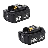 【2個セット】MINSHI【PSE認証】 マキタ 18v バッテリー 電動工具用バッテリー リチウムイオン電池 マキタ WD181DZK 互換 バッテリー 18v 6.0Ah 残量表示付き セル搭载 一年品質保証付き