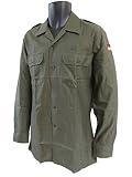 ドイツ軍 実物 放出品 フィールド シャツ OD ロングスリーブ 長袖 メンズ (L ※表記41/42)
