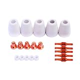 20-pieces Plasma Cutter Consumables Nozzle Electrode Cup and Ring LCON20 for Lotos 50 Amp Plasma Cut