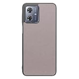 LOOF CASUAL-SHELL レザー 薄型 スマホケース for motorola moto g64 5G / g64y 5G 用 ケース カバー ストラップホール シンプル 耐衝撃 軽量 [ベージュグレー]