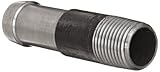 Dixon KRN641 King Unplated Steel Shank/Water Fitting for One Clamp, Round Nipple, 1/2 NPT Male x 3/4