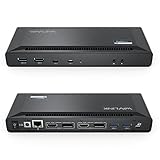 WAVLINK DisplayLink ノートパソコン用ドッキングステーション - デュアルモニター 5K/4K @60Hz、100W充電 - Thunderbolt 4/3、USB-C/A - M1 M2 Mac、Windows、Chrome、Ubuntu(ウブンチュ) - 2HDMI、2DP、6つのUSBポート、130W電源、LAN、オーディオ。