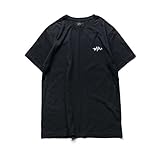 ファッションメンズベーシックコットンダブルステッチ半袖Tシャツ（ブラック）