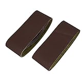 uxcell 研磨ベルト サンドペーパー アブレシブ ダークブラウン 100グリット 5個