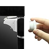 Deulia Magnetic Baby Safety Cabinet Locks Smart Hidden Drawer Locks Great Choice for Baby Proofing, 