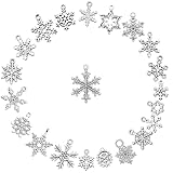 [BEAUTY PLAYER] クリスマス チャーム 雪の結晶 クリスマスツリーパーツ シルバー 100個ごろ アクセサリーパーツ ペンダント イヤリング飾り ブレックレス ジュエリー ハンドメイド DIY