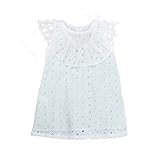 (プタス)Putars ベイビー服 子供服 女の子 ワンピース ドレス フリル袖 透かし模様 純白 可愛い オシャレ プリンセス 通園 発表会 旅行 記念日 プレゼント 1-4歳