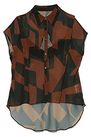 Amazon | [リリーブラウン] 変形格子柄シャツ LWFT214141 レディース 