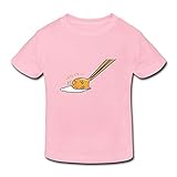 星 ２～６歳子供 男女兼用卵 箸 食べ物 祭り Tシャツ ピンク 4 Toddler