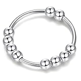 指輪 レディース 人気 シルバー925リング 回転 おしゃれ シンプル アレルギー対応（シルバー 10）