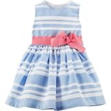 カーターズ Carter's/ ストライプポプリンドレス ブルー ワンピース 3ヶ月【並行輸入】