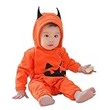 ベビー ハロウイン 超可愛い かぼちゃ コウモリ 帽子付き コスチューム ロンパース 男の子 女の子 赤ちゃん 変身 仮装 キュート あったか ふわふわ クリスマス (身長70cm)