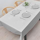 スタイルデコール(STYLE Decor) テーブルクロス ラミネート ビニール 防水 北欧 おしゃれ 120cm×150cm フロストグレイ スタイルデコール W4803000