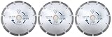 3枚セット 外径180mm 7インチ　ダイヤモンドブレード カッター 乾式 シルバー　穴径22mm(20リング付き)　プロ仕様 実績豊富！ (3)