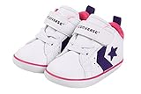 (コンバース)CONVERSE ベビー スニーカー ミニ P-L N【7ck913-14】15cm ホワイト×パープル