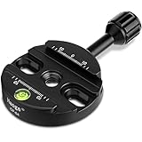 Haoge 64 mmねじノブクランプアダプタマウントクイックリリースQRプレートカメラ三脚Ballhead一脚ボールヘッドFit Arca Swiss