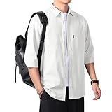 [Metakey] シャツ メンズ 長袖 半袖 カジュアル 無地 オックスフォード シャツ メンズ カジュアル コットン