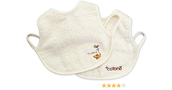Amazon Co Jp ぷらすことーね オーガニックコットンナチュラルパイルスタイ２枚セット 日本製 アイボリー ベビー マタニティ