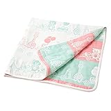 バンビノ ガーゼケット 8重 ベビーケット 天然 オーガニックコットン 綿布団 柔らか 赤ちゃん 出産祝い ギフト 男の子 女の子 (110×110cm,動物園)