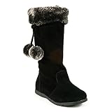 モモ グロウ 幼児/キッズ用「エラ」ブラック レザー ブーツ ネイビー 米国幼児用サイズ9 M (インポート)