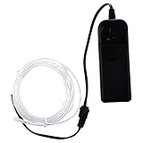 SODIAL(R) ライトグリーンのフレキシブルなELワイヤーネオンライト2M　ダンスパーティー装飾＋コントローラー