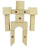 WIDU Magnetic Wooden Building Blocks Explorer Set 21 Piece [並行輸入品]