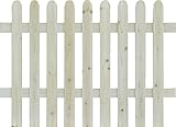天然木製 ボーダーフェンス (ピケット ストレート) 1枚 幅120cm×高さ87cm ウォッシュホワイト JSBF-PS1200WHT