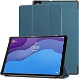 FOR Lenovo Tab M10 HD Gen 2 10.1 / TB-X306F TAB ケース FOR Lenovo Tab M10 HD (2nd Gen) カバー スタンド機能付き 保護ケース 強力な磁石 薄型 超軽量 全面保護型 FOR Lenovo Tab M10 HD Gen 2 10.1 / Lenovo TAB TB-X306Fスマートタブレット ケース カバー 軽量 薄型 レザー 三つ折スタンド オートスリープ機能 TRkin (Lenovo Tab M10 HD Gen 2 10.1, blackish green)