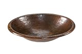 プレミア銅製品lo17rdb 17 " Small OvalセルフRimmingハンマー銅シンク、 5" To 6" LO17RDB 1