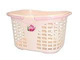 サンコープラスチック ランドリーバスケット ブライトバスケット フラワー No.35 パールピンク