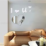 Kicode ウォールステッカーデカール 私はあなたのパターンDIYホーム愛 装飾リビングルーム手作りトイレミラーアート 壁紙