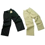 バックトゥスクール ポケット沢山カーゴパンツ（濠Du)ベージュ 100cm(右)
