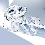 For iphone13 / iPhone 13 mini カメラフィルム レンズカバー カメラ保護 ラインストーン【2枚】 AnnTec iPhone 13 対応 iphone13mini 対応 レンズ全体保護 露出オーバー防止 キラキラ レンズ保護フィルム 携帯電話の装飾 貼り付け簡単 高透過率 (シルバー+マルチ)
