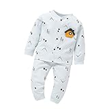 Cutelove 　子供服　パジャマ　寝巻き　可愛い　長袖 　綿　秋冬　ルームウェア　ベビー　保温　上下セット　1-3歳　家柄