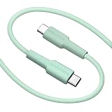 ラスタバナナ 充電ケーブル スマホ タブレット 通信 やわらか USB Type-C to Type-C 1.5m ライトグリーン R15CACC3A01LGR