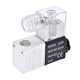 Viviseason(ビビシーズン) 2V025-08 DC24V 電磁弁 ソレノイドバルブ 高品質 シルバー ブラック