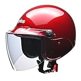 リード工業(LEAD) バイクヘルメット セミジェット AP-603 キャンディーレッド フリー 57~60cm未満