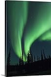 Rebecca Gramboプレミアムシックラップキャンバス壁アート印刷題名Northern Light軌跡、湖、ノースウェスト・テリトリーズ、カナダ 32" x 48" 2169029_24_32x