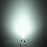 KING DO WAY 発光ダイオード　超高輝度　グリーンライト　LED　丸い頭　砲弾型　弾丸型　頭部直径3mm　100個　セット ホワイト