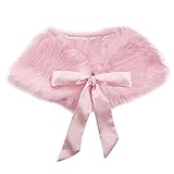 (フィーショー)FEESHOW 女の子ボレロカーディガン ベビーコート アウターウエア ファー 裏起毛 厚手 子供服キッズ 長袖 キッズ トップス 春秋物 入園式 ピンク Free