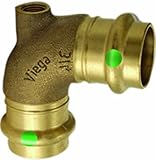Viega 79640 ProPress Zero Lead Bronze Vent Tee with Female 3/4-Inch by 1/8-Inch by 3/4-Inch P x Fema