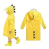 子供レインコート 恐竜柄 雨カッパ キッズ 男の子 女の子 アニマル柄 レインコート 通学 雨具 (M)