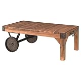 サイドテーブル(トロリー型テーブルS) 木製/アイアン 東谷 TTF-117