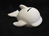セラミックビスク未塗装cc0227 A Whale of a銀行6 " L 5 " W 3 " H